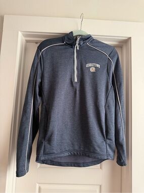 Georgetown Navy Quarter-Zip Pullover Sweater